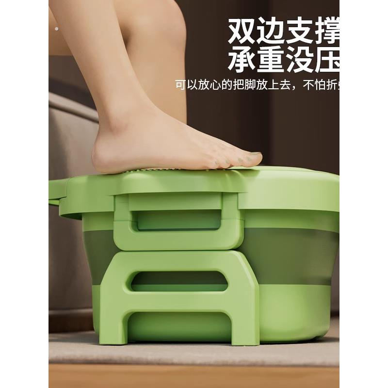 泡脚桶可折叠家用加厚保温过小腿新款便携洗脚盆养生足浴按摩盆子
