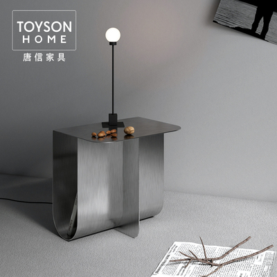 轻奢设计师小茶几简约现代创意沙发边几不锈钢卧室小桌子床头柜