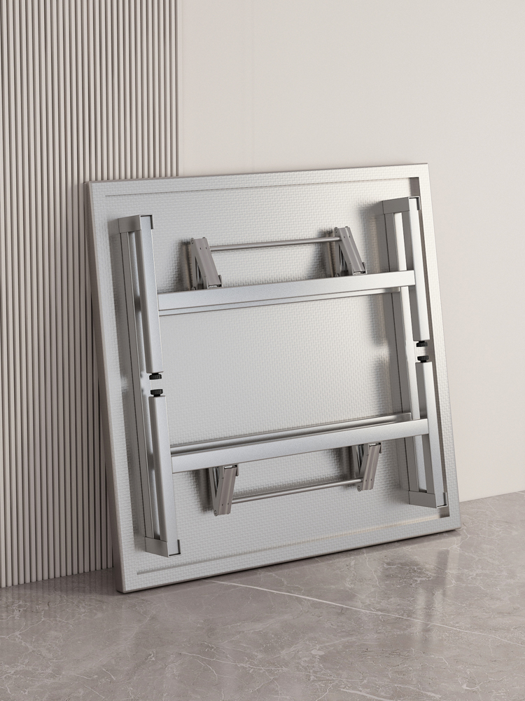 不锈钢折叠桌子餐桌家用简易正方形吃饭桌摆摊商用便携式出摊桌椅