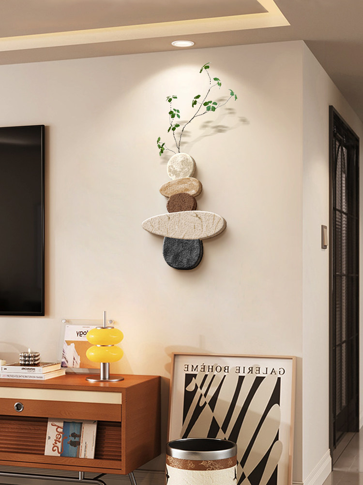 石来运转电视背景墙面装饰画高级感客厅挂画餐厅墙上挂件玄关壁画