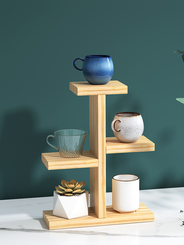 杯架杯子杯架子收纳茶杯置物架实木水杯玻璃杯咖啡杯展示托盘格子