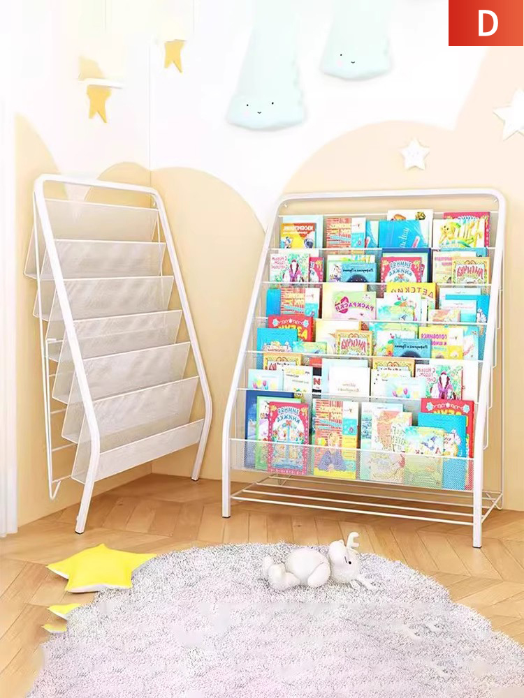 儿童书架宝宝绘本架报刊架宣传页收纳架小书柜幼儿园书本置物架子