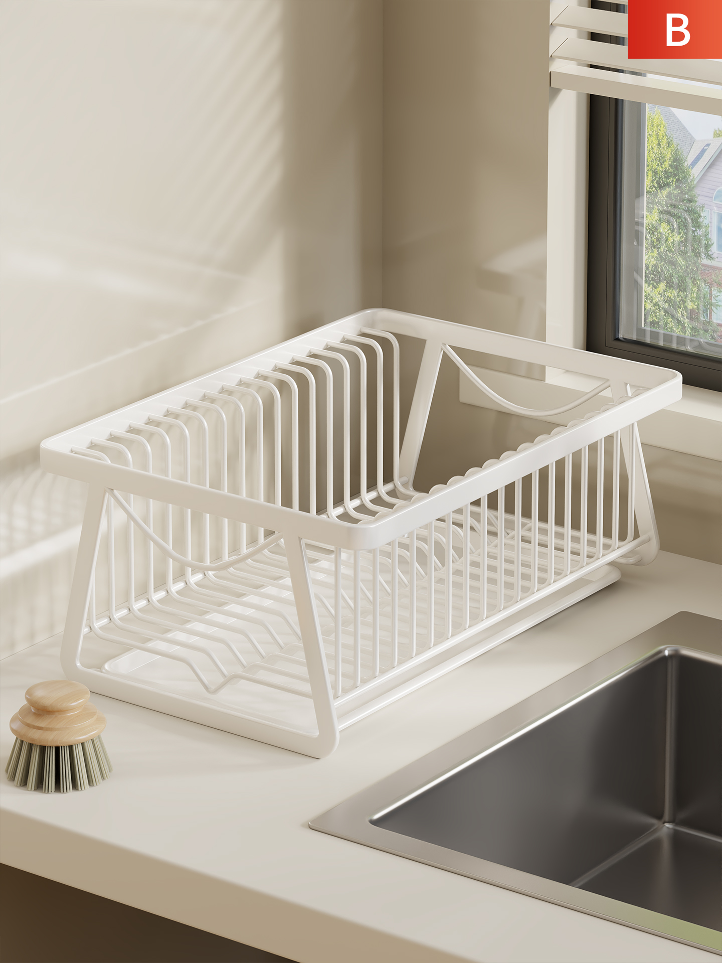 厨房置物架家用台面沥水篮碗架水槽碗碟收纳架碗盘沥水架收纳架子