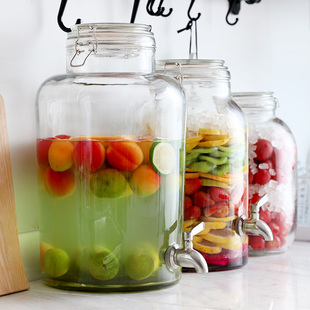 泡酒瓶带龙头水果酵素桶密封罐酿葡萄酒泡菜玻璃瓶泡药酒瓶酒坛子