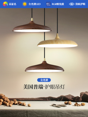 餐厅吊灯现代简约设计师飞碟单头餐吊卧室床头吧台茶室护眼小吊灯