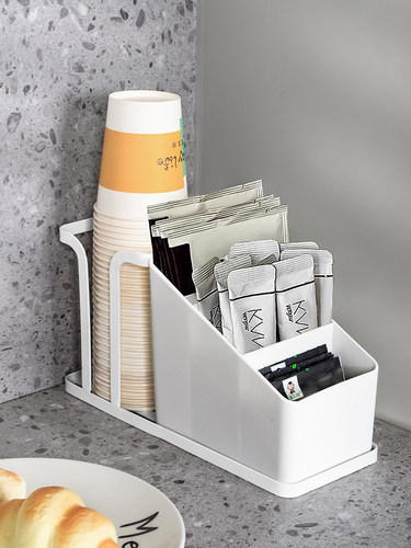 一次性杯子取杯器桌面纸杯架饮水机吸管纸杯放置架吧台咖啡置物架