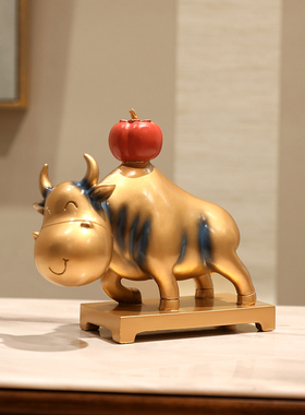 牛市牛摆件装饰品艺术酒柜桌面客厅办公室开业礼物茶桌家居工艺品