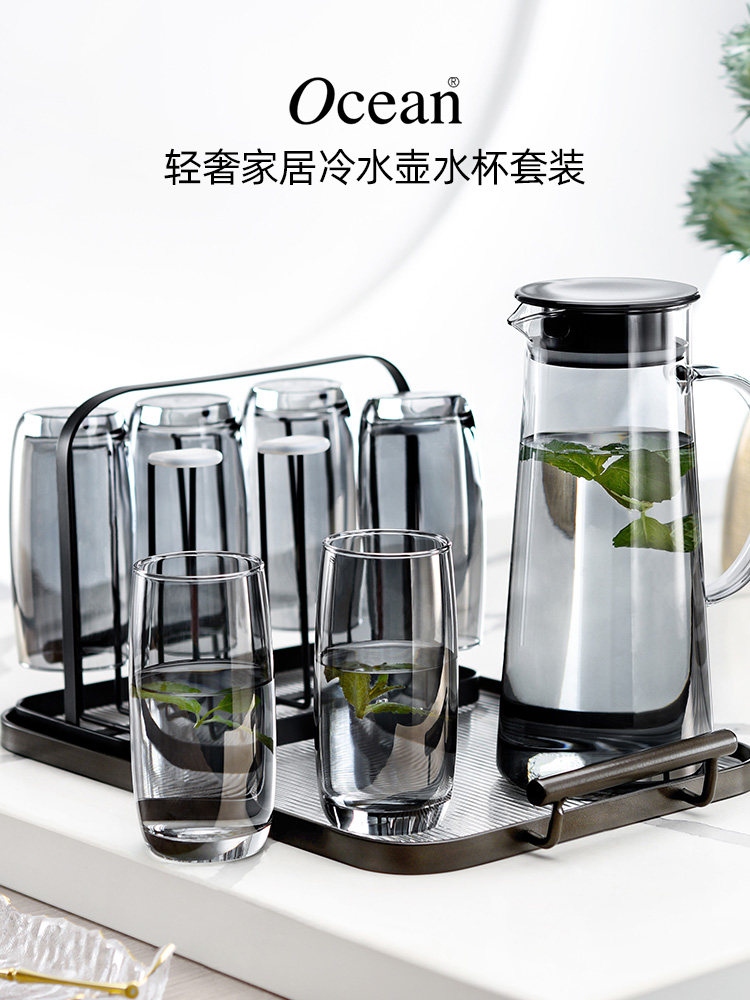 Ocean进口玻璃杯套装家用高级感客厅待客轻奢高颜值喝水杯子茶杯