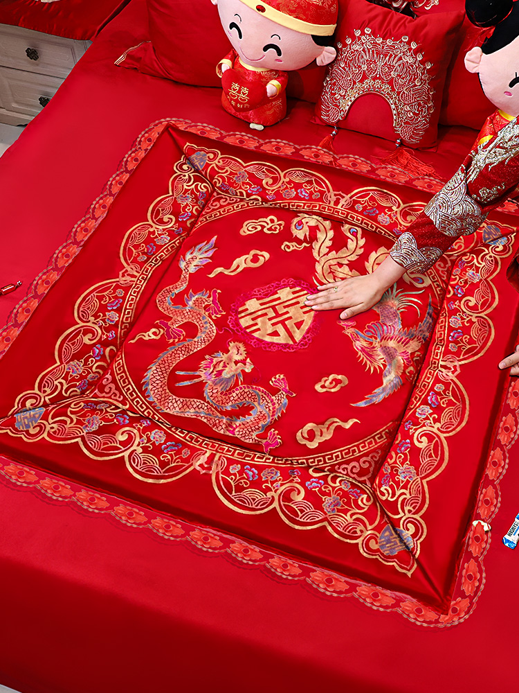 坐福垫结婚床上女方新娘用的喜垫婚房娘家出嫁坐垫结婚婚庆用品