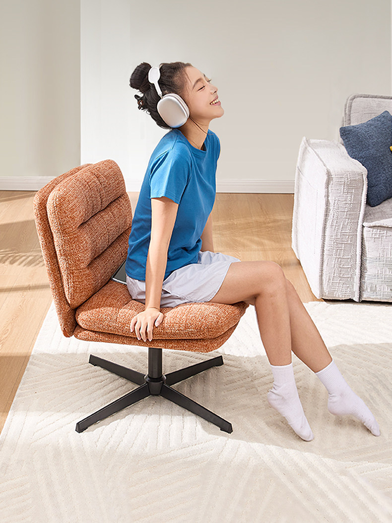 永艺嘟可椅盘腿椅卧室椅子沙发椅休闲椅化妆椅家用电脑椅转椅