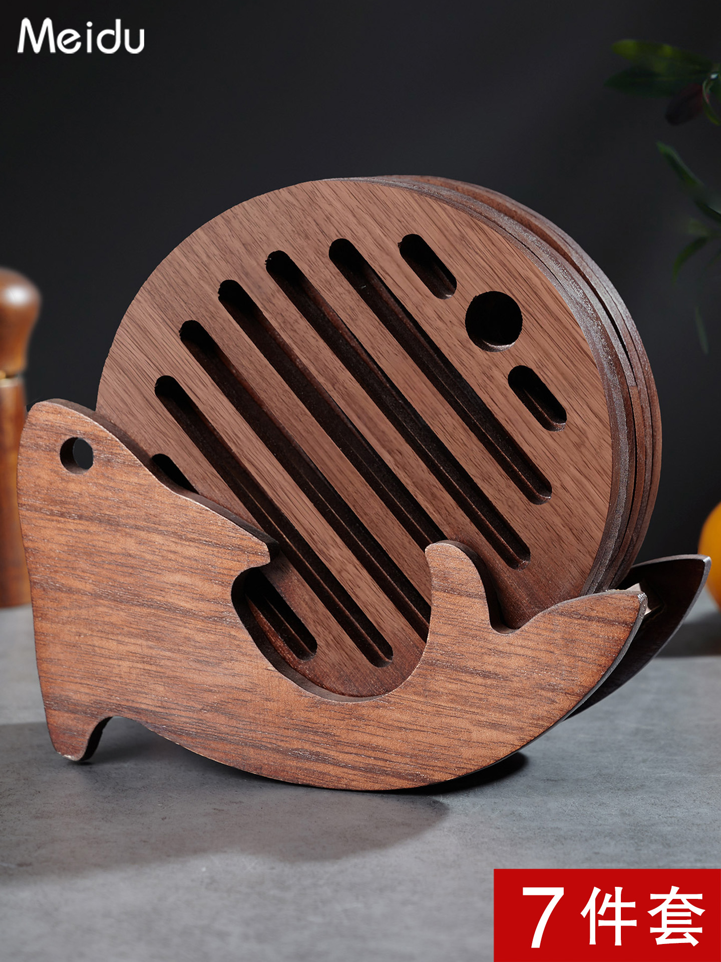 中式隔热垫家用创意餐垫套装木质餐桌防烫锅垫砂锅垫子碗盘垫杯垫