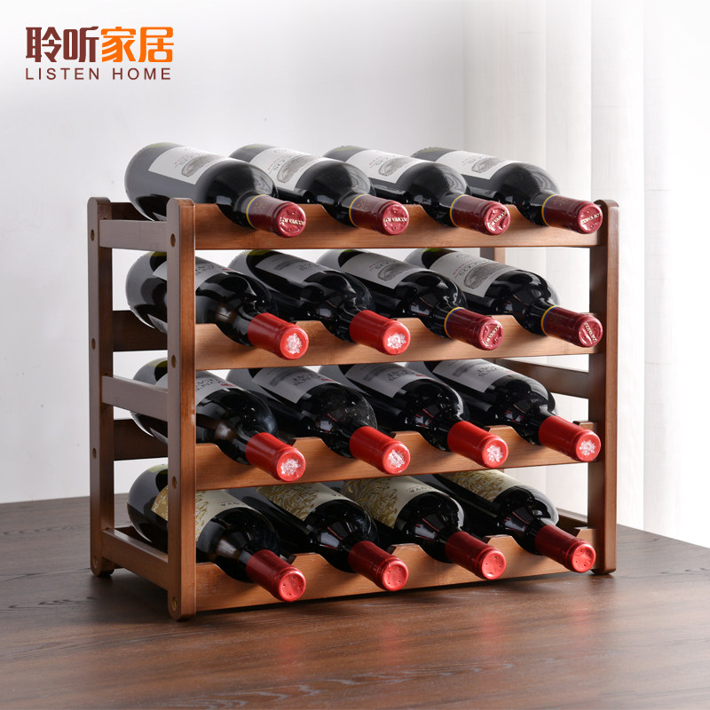 红酒架摆件葡萄酒架子实木家用小型现代简约红酒柜格子红酒展示架,住宅家具,酒架,淘宝优惠券,粉丝福利购,淘宝优惠卷