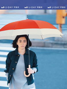 日本UDAY碧蔻资because长柄直伞男士 商务自动伞纯色晴大雨伞女