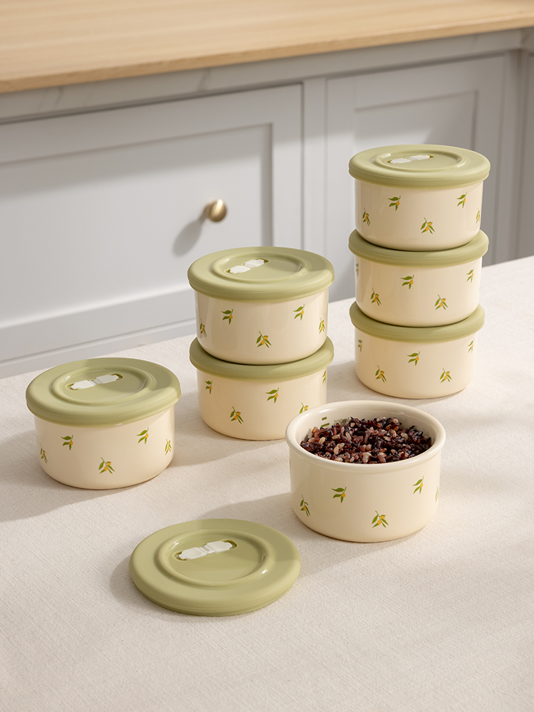 糙米饭分装盒冷冻可微波陶瓷食品级定量杂粮减脂餐保鲜专用小饭盒