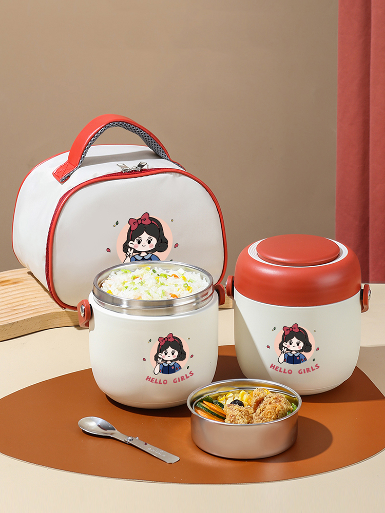 304不锈钢保温饭盒上班族便携带饭学生便当盒多层真空超长保温桶