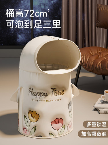 便携式洗脚盆可折叠泡脚袋家用加高过小腿泡脚桶过膝深桶足浴好物