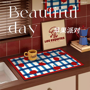 可爱小桌面垫布厨房沥水垫台面吸水垫咖啡机垫水杯垫茶垫餐垫小块