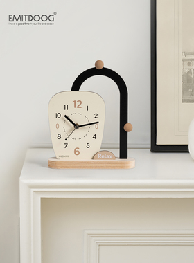 EMITDOOG入户玄关装饰摆件家居客厅电视柜摆放式创意时钟桌面饰品