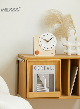 Emitdoog办公桌面装饰饰品创意时钟家居客厅入口电视柜高端装饰