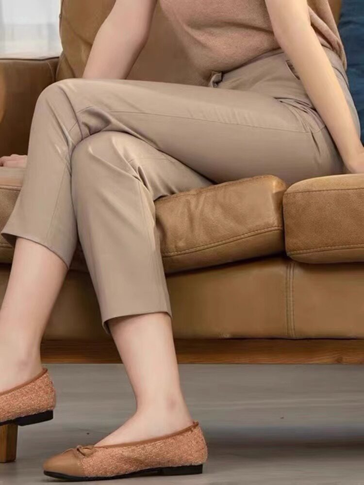 西装裤女秋季2026新款小个子直筒九分裤高腰显瘦宽松休闲烟管裤子