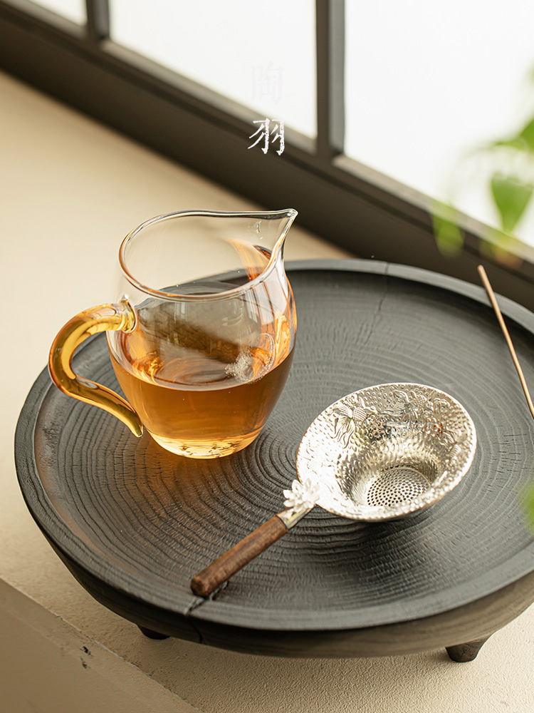 高硼硅玻璃公道杯加厚耐高温茶海分茶器家用茶漏茶滤功夫茶道配件