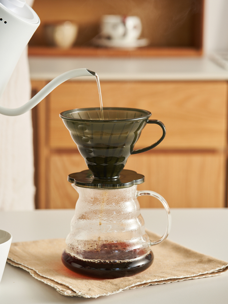 肆月咖啡滤杯过滤器手冲咖啡套装家用小型云朵壶漏斗滤网工具全套