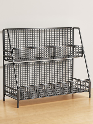 桌面置物架餐桌上零食架客厅水杯架子厨房台面调料多层储物收纳架