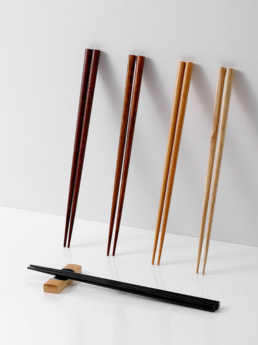 FaSoLa家用高档金福实木筷子分人5双装天然原木一人一筷家庭餐具