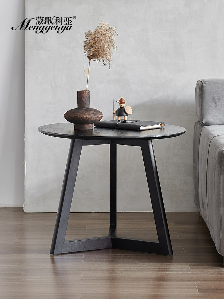 蒙歌利亚黑色边几实木现代客厅轻奢沙发边桌茶桌角几家用桌子茶几,住宅家具,角几/边几,淘宝优惠券,粉丝福利购,淘宝优惠卷