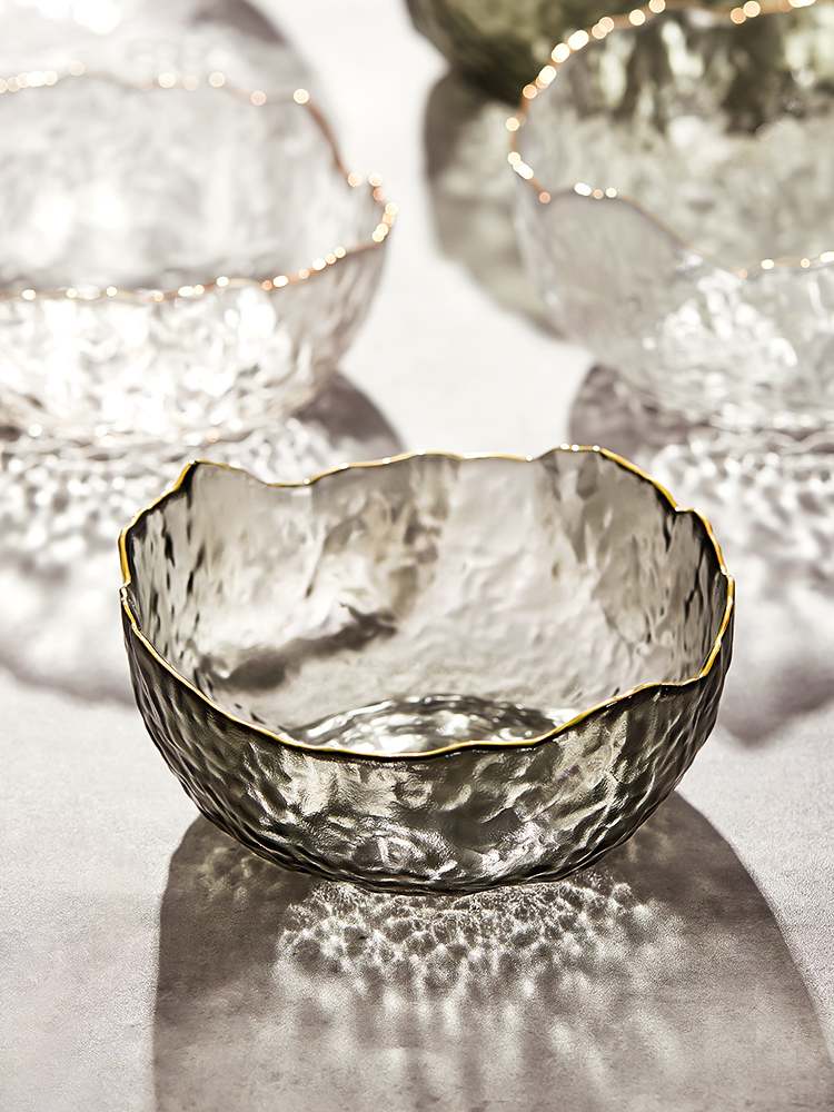 轻奢风玻璃水果盘客厅家用茶几ins水果篮简约现代网红日式水果盆