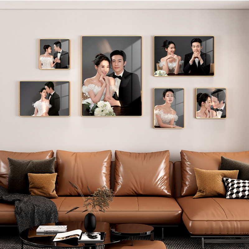 照片墙组合相框挂墙婚纱照装饰创意高级感客厅网红照片框不规则