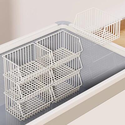 冰柜内部置物架分隔栏多层分区隔板收纳筐冷柜冷冻专用分隔分层篮