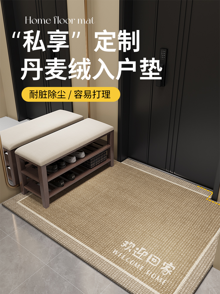 2025新款入户门垫进门地毯入门定制高端地垫防滑玄关脚垫子可裁剪