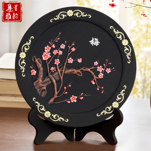 活性炭雕工艺品腊梅花乔迁新居礼品小梅兰竹菊家居装 饰品搬家摆件