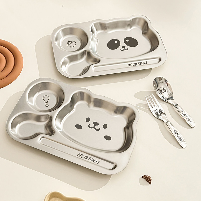 304不锈钢儿童餐盘卡通分格分餐盘宝宝家用辅食盘幼儿园吃饭盘子,餐饮具,盘,淘宝优惠券,粉丝福利购,淘宝优惠卷