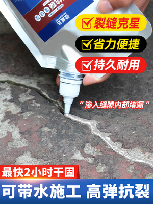 水泥地面裂缝修补剂高强度屋顶防水补漏材料速干灌缝胶填缝堵漏王
