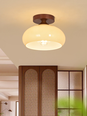 大观园入户走廊过道灯中古侘寂风玄关阳台卧室专用创意吸顶灯P271