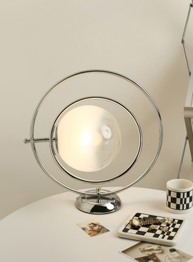 贝汉美简约旋转地球仪台灯摆件客厅卧室床头氛围装饰无障碍豪华高