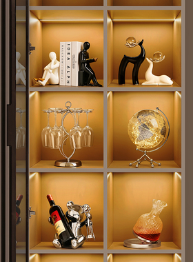 贝汉美暴力熊红酒架2025新款酒柜摆件客厅高端大气上档次软装饰品