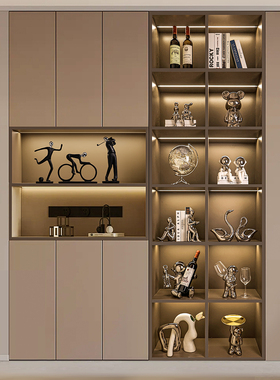 贝汉美轻奢玄关酒柜新房装饰品摆件客厅现代高档餐边柜高级感小众