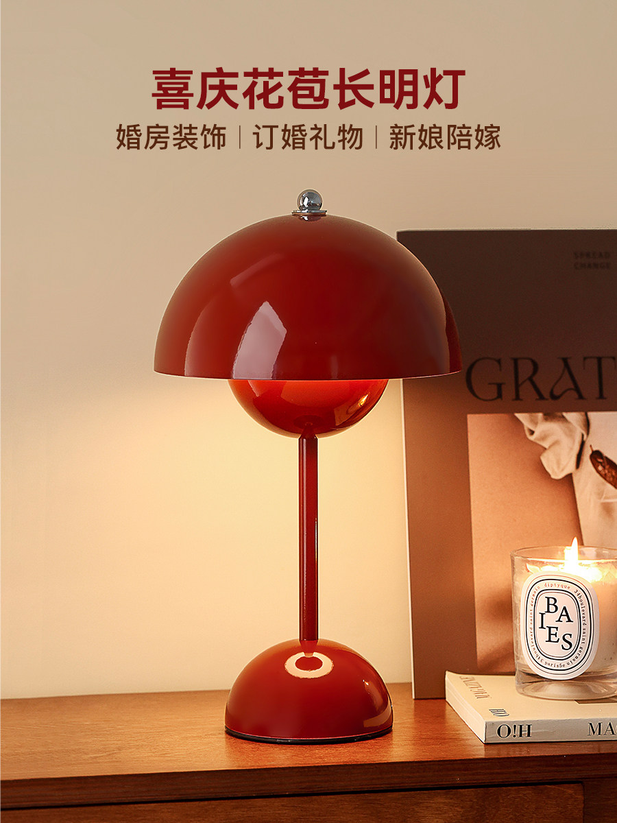 贝汉美创意长明灯新婚陪嫁结婚礼物客厅卧室装饰台灯订婚礼品摆件