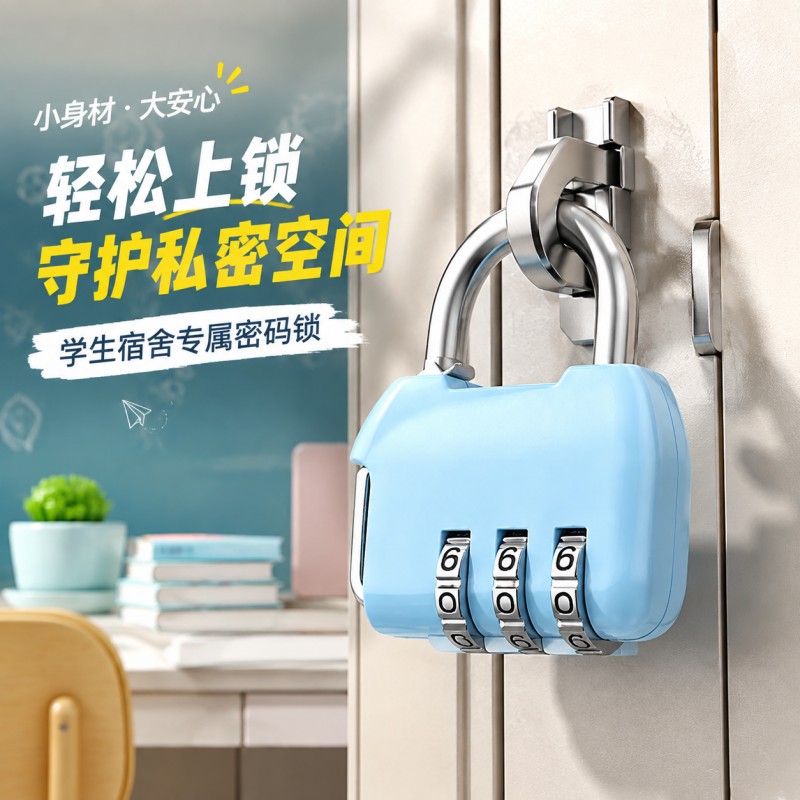 密码挂锁小号宿舍行李箱衣柜子锁健身房迷你防水防锈学生柜子锁头