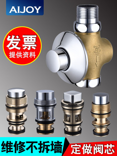冲水阀手按式延时阀大便卫生间暗装蹲便器阀芯配件便池冲洗阀厕所