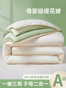 2025新款 被子冬被加厚保暖棉被被芯秋冬被 冬季 子母被二合一拉链款