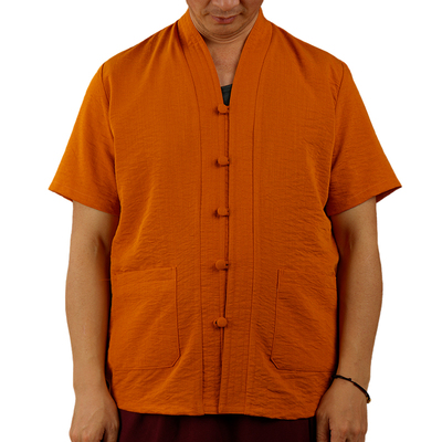 新喇嘛僧服春夏季僧衣马甲背心上衣居士服藏式僧衣活佛服装马夹短