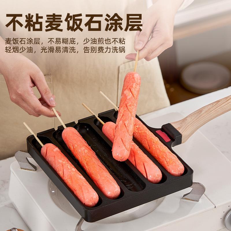 烤肠盘摆摊小型脆皮肠香肠路边摊火腿烤香肠模具多功能户外早餐图片