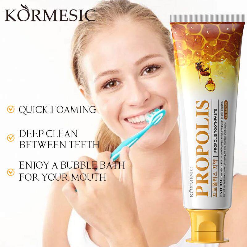 KORMESIC全英文深层清口腔洁蜂胶牙膏toothpaste外贸