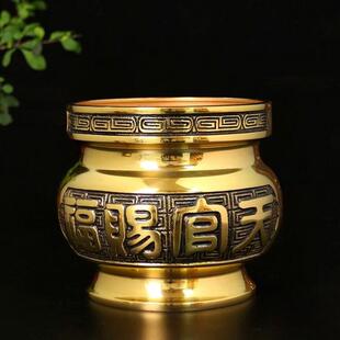 铜天神香炉供炉天官赐福铜立香炉供奉烧香插线香炉吊炉