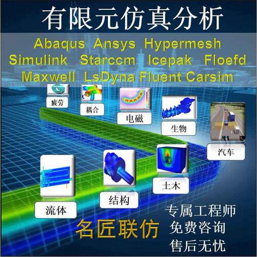 代做有限元彷真/ansys/abaqus/fluent/starccm/comsol
