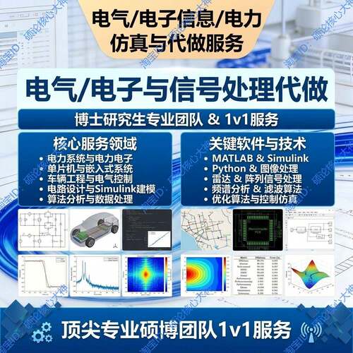 MATLAB电力系统讯号处理Python雷达阵列讯号电气彷真分析建模代做
